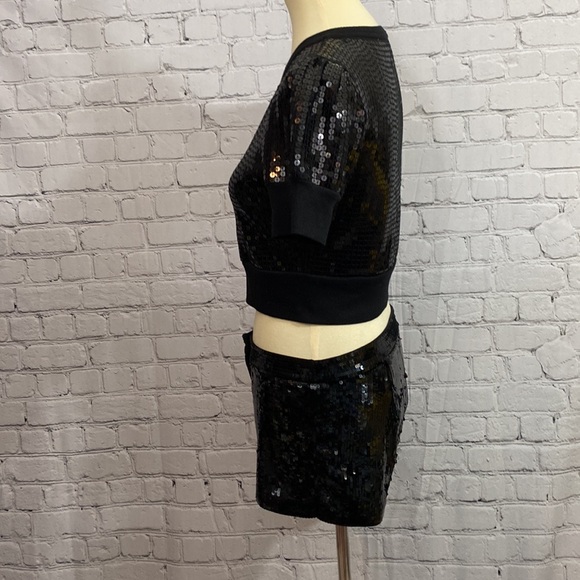 Express Sequin Croppped Jacket and Shorts Set - Picture 8 of 14